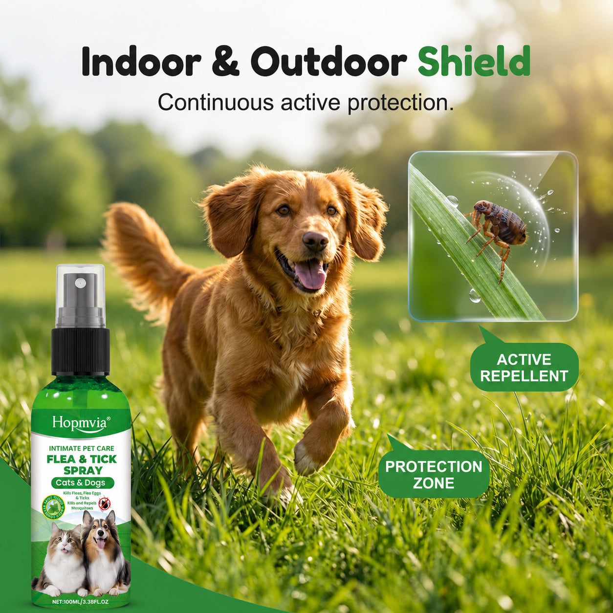 🔥Last Day Buy 1 Get 1 Free $9.98 Each🔥Gentle-formula pest repellent spray for pets—protect your pet from pests.😾