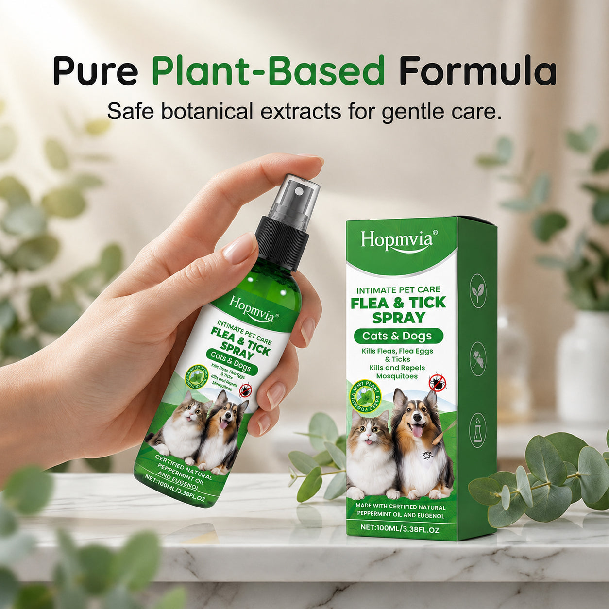 🔥Last Day Buy 1 Get 1 Free $9.98 Each🔥Gentle-formula pest repellent spray for pets—protect your pet from pests.😾